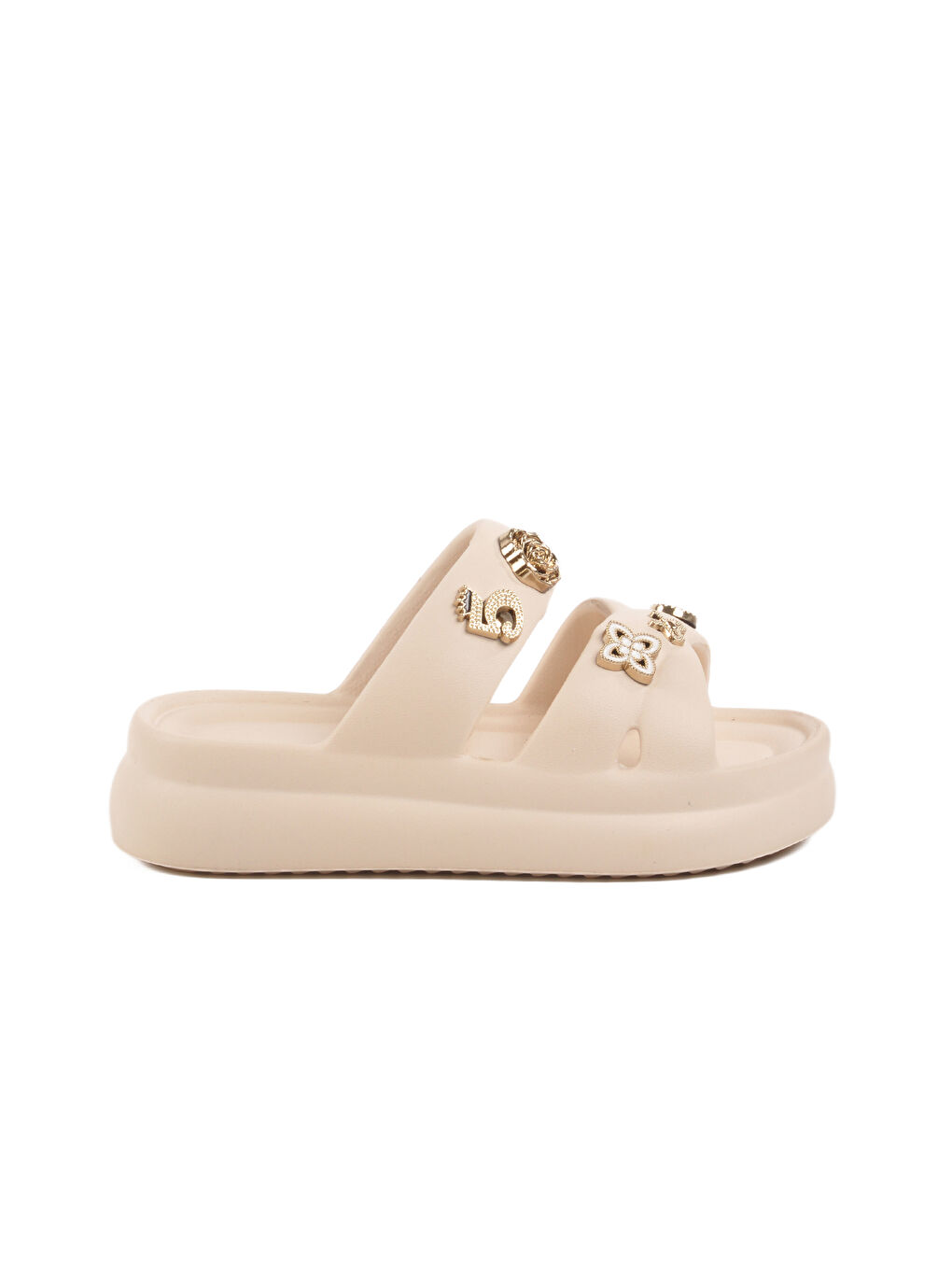 Ekru Eva Hafif Esnek Kadın Terlik 510 Z