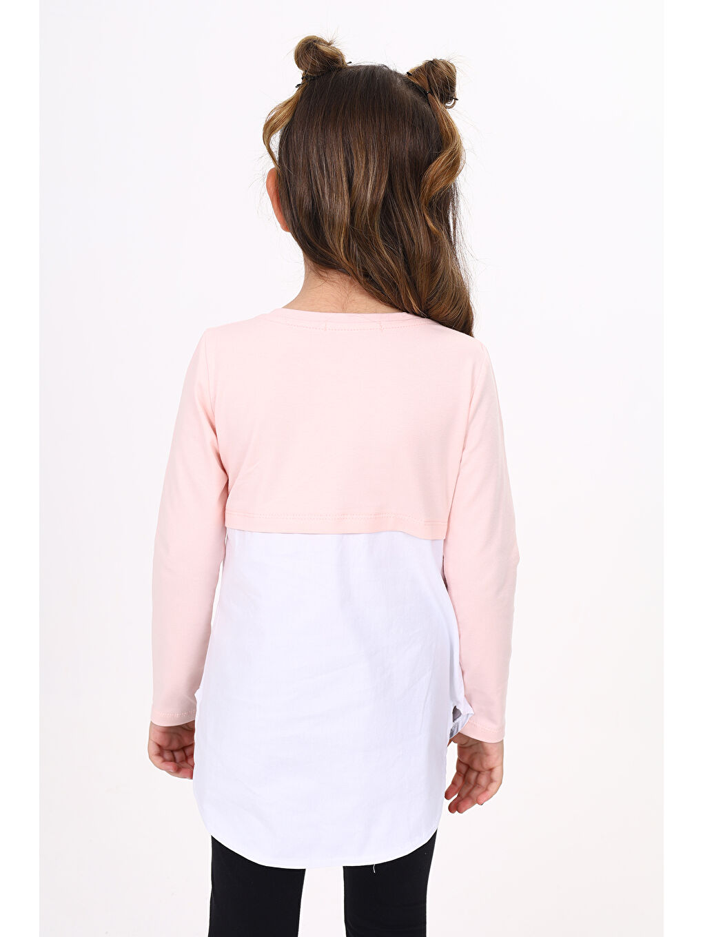 Pembe Kız Çocuk Paris London Baskılı T-Shirt-3