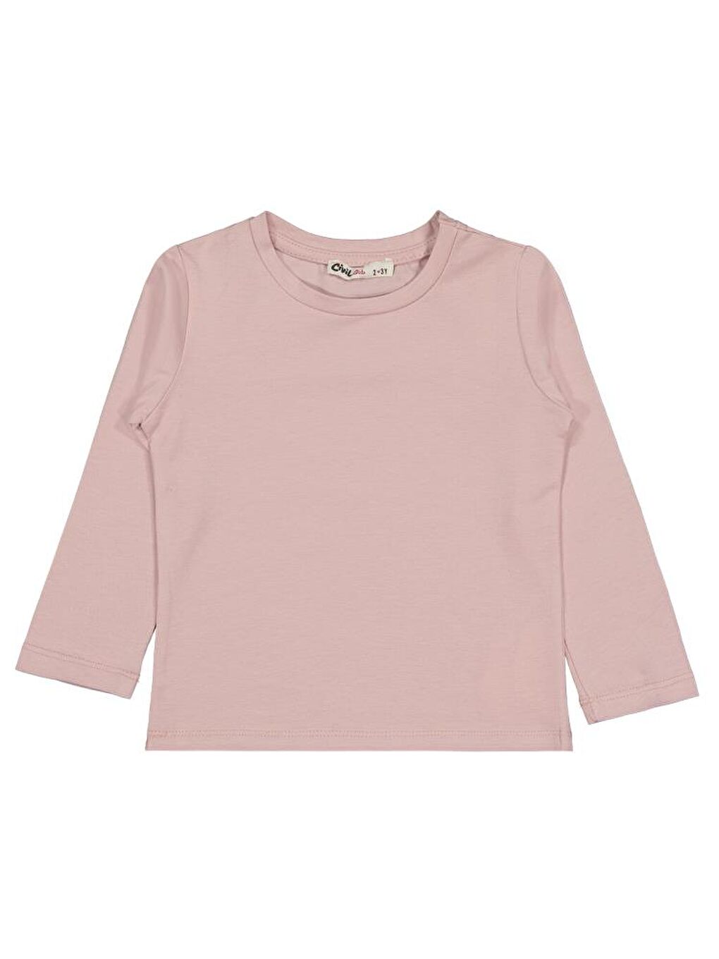 Girls Basic 2-5 Yaş Sweatshirt - Pembe 2-3 Yaş