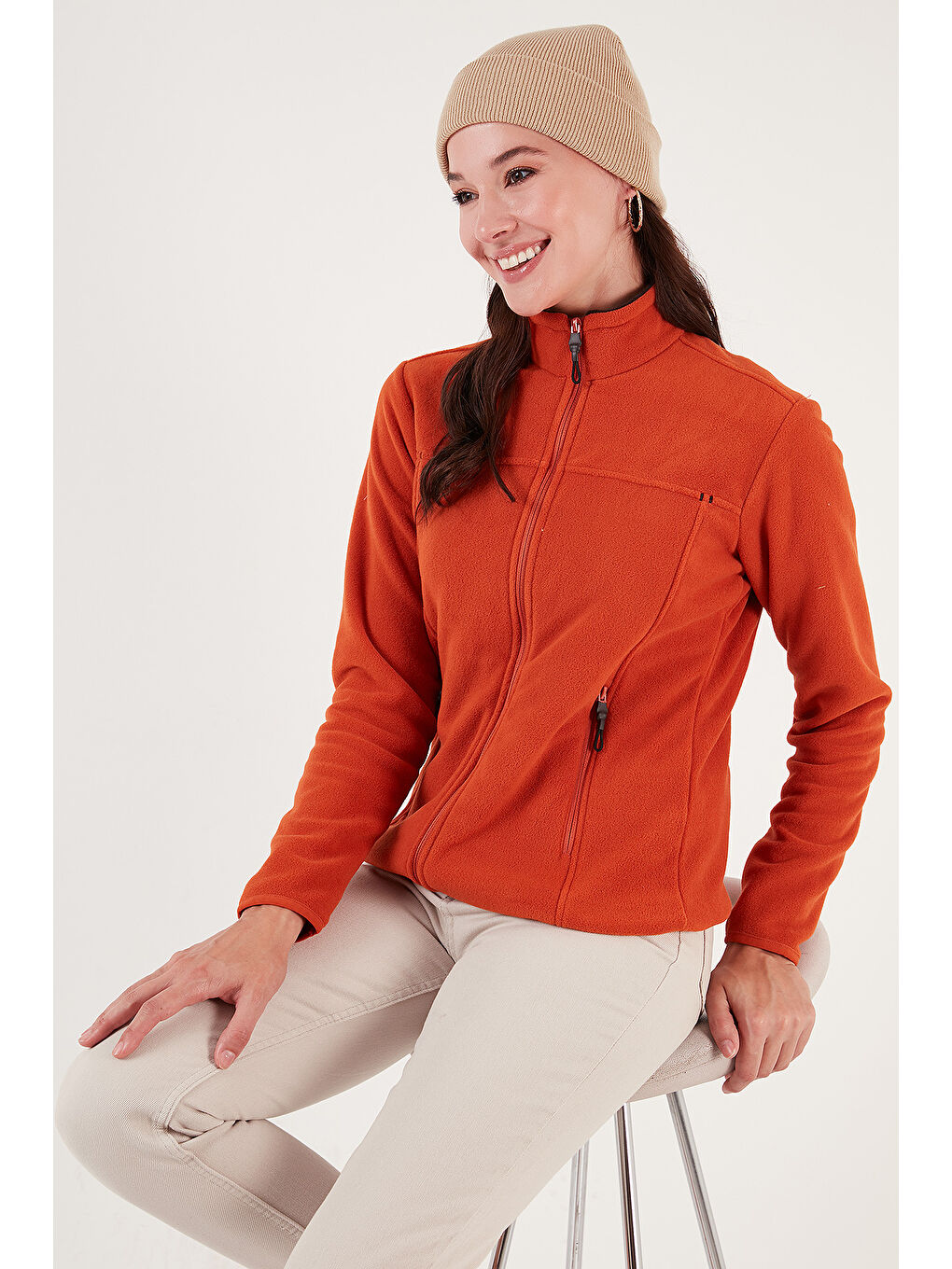 Yeşil Slim Fit Anti-Pilling Tüylenme Yapmayan Fermuarlı Cepli Hırka 2' li Paket Polar 5907002S2-2