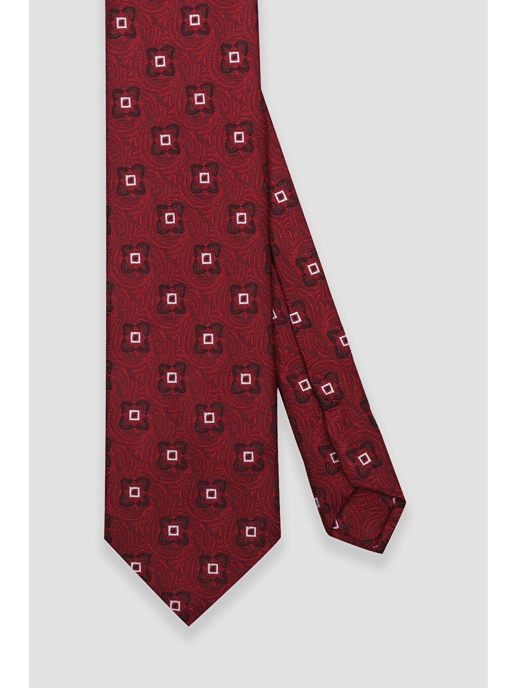 Kravat 8 Cm Mikrofiber Polyester Kırmızı Erkek Desenli Kravat-1