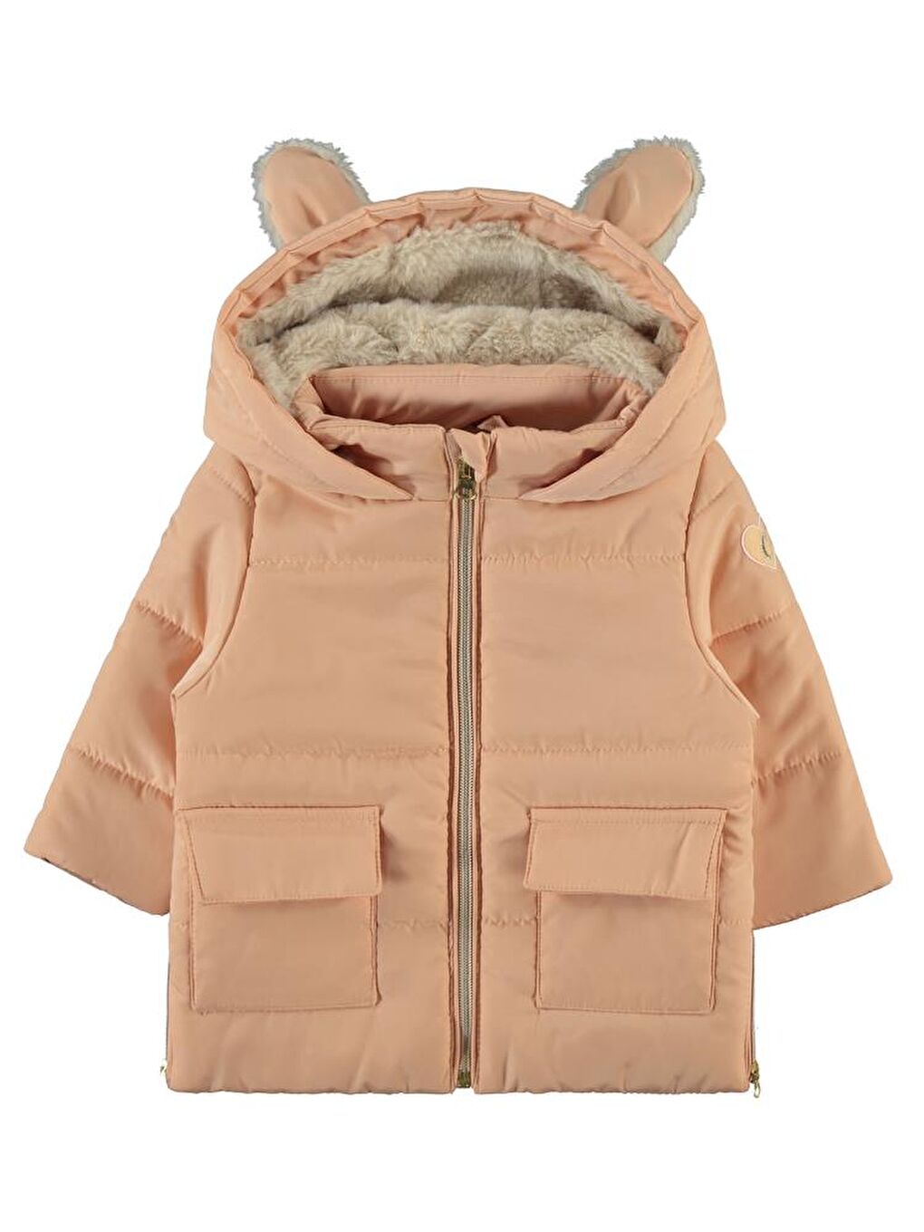 Pembe Baby Pelüş Kulaklı 6-18 Ay Mont - Pudra 18-24 Ay-2