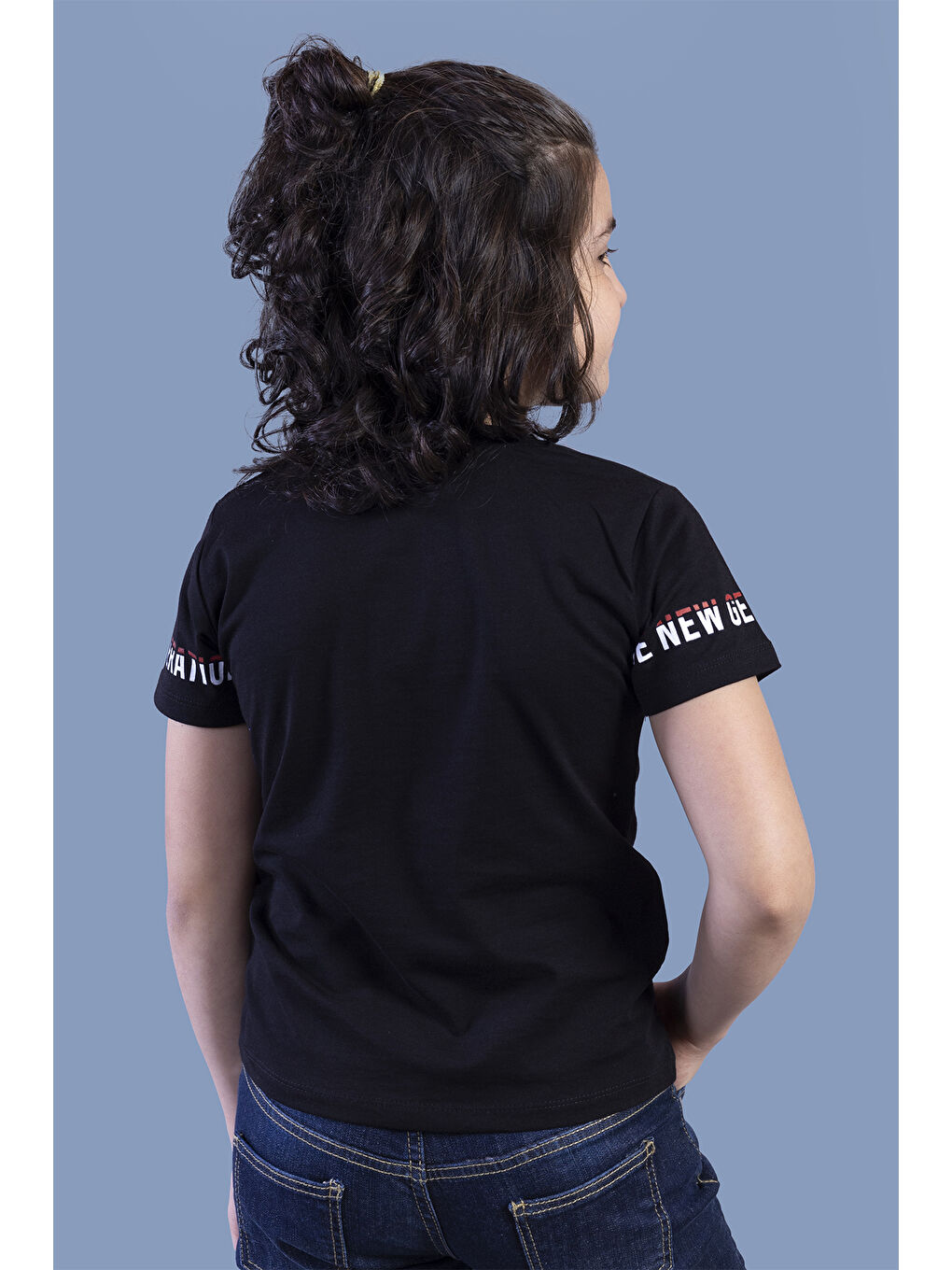 Siyah Erkek Çocuk Baskılı Tişört-4