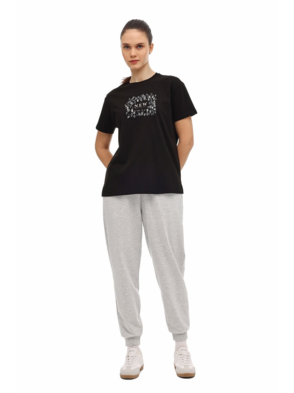 Gri WB 22BIANCA-P SN86 6FX A GRI MEL Kadın Eşofman Altı-2