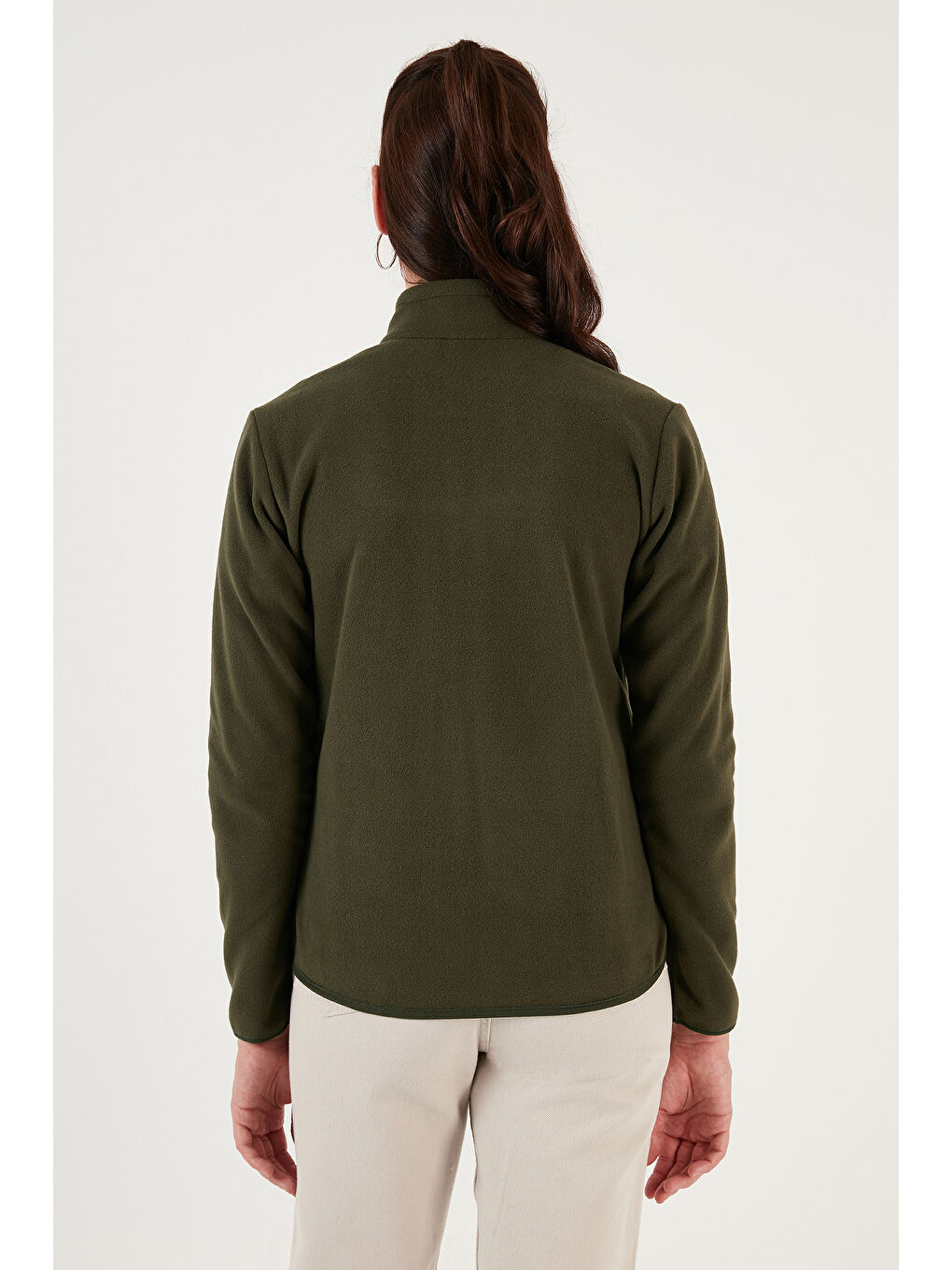 Yeşil Slim Fit Anti-Pilling Tüylenme Yapmayan Fermuarlı Cepli Hırka 2' li Paket Polar 5907002S2-3