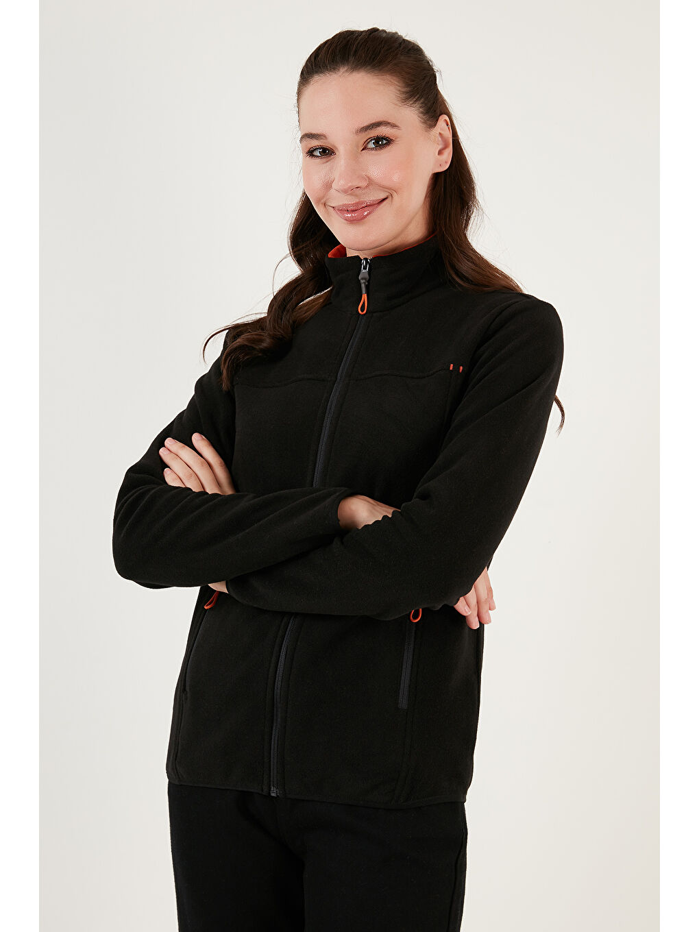 Kırmızı Slim Fit Anti-Pilling Tüylenme Yapmayan Fermuarlı Cepli Hırka 2' li Paket Polar 5907002S2-2