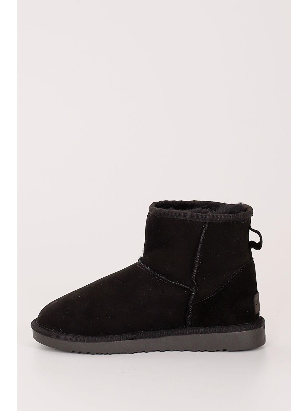 Siyah SİYAH Hakiki Post Kısa Kadın Kürklü Bot 34045-5