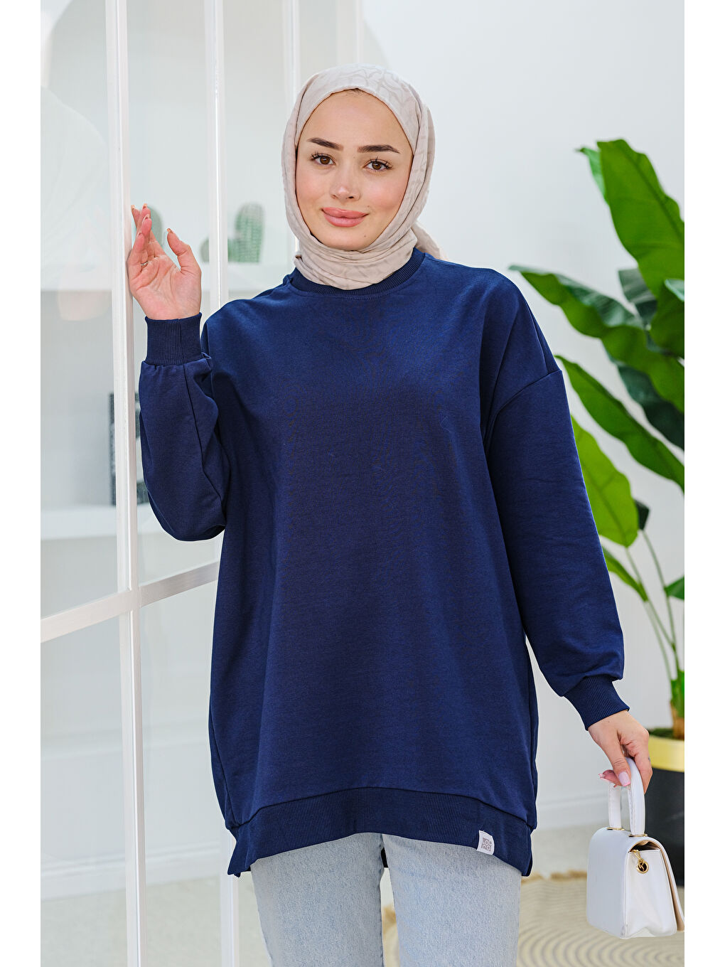 Locco Moda Lacivert Arma Detay Oversize Tunik Lacivert - 1