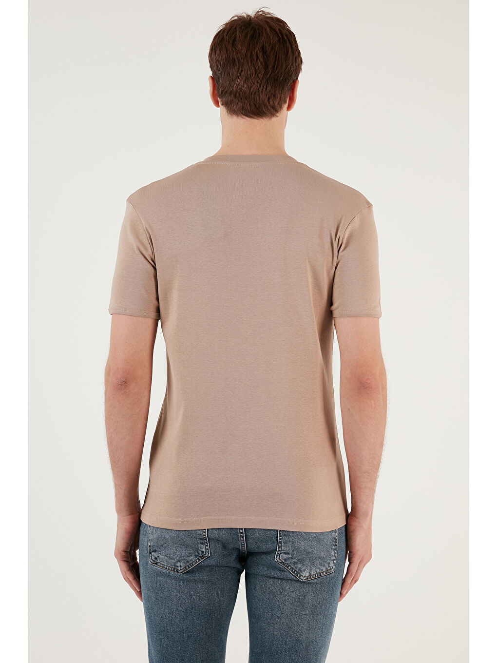 Siyah Pamuklu Düğme Detaylı Slim Fit V Yaka 3'lü Paket %100 Pamuk Tişört 5902122S3-5