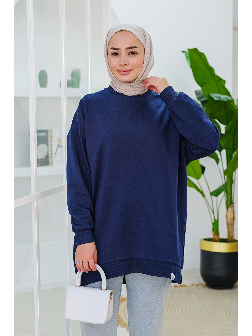 Locco Moda Lacivert Arma Detay Oversize Tunik Lacivert - 2