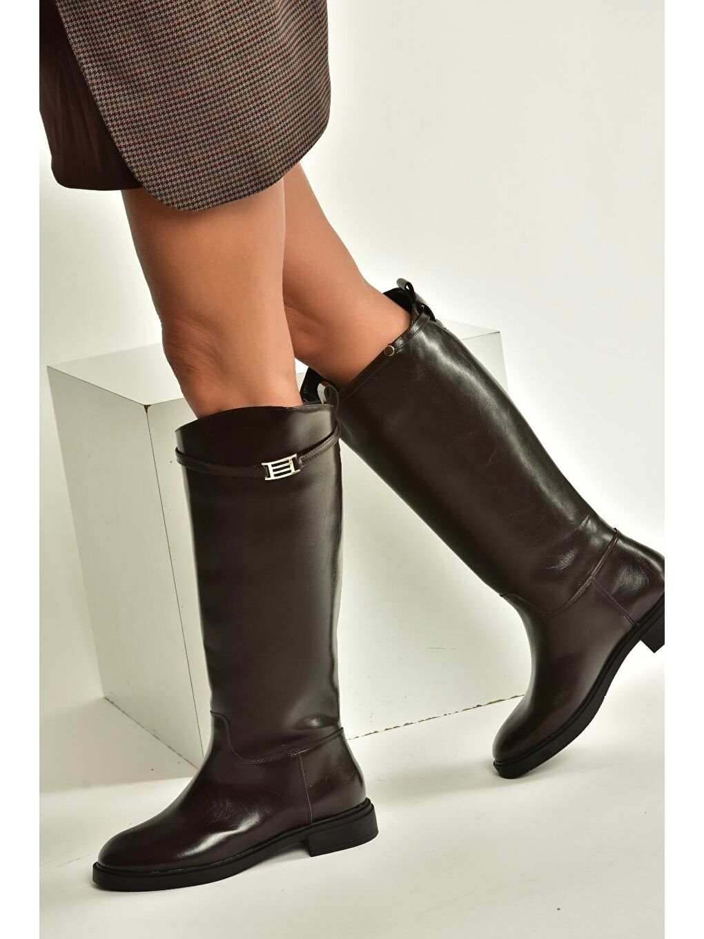 Kahverengi Kadın Çizme V973720909-1