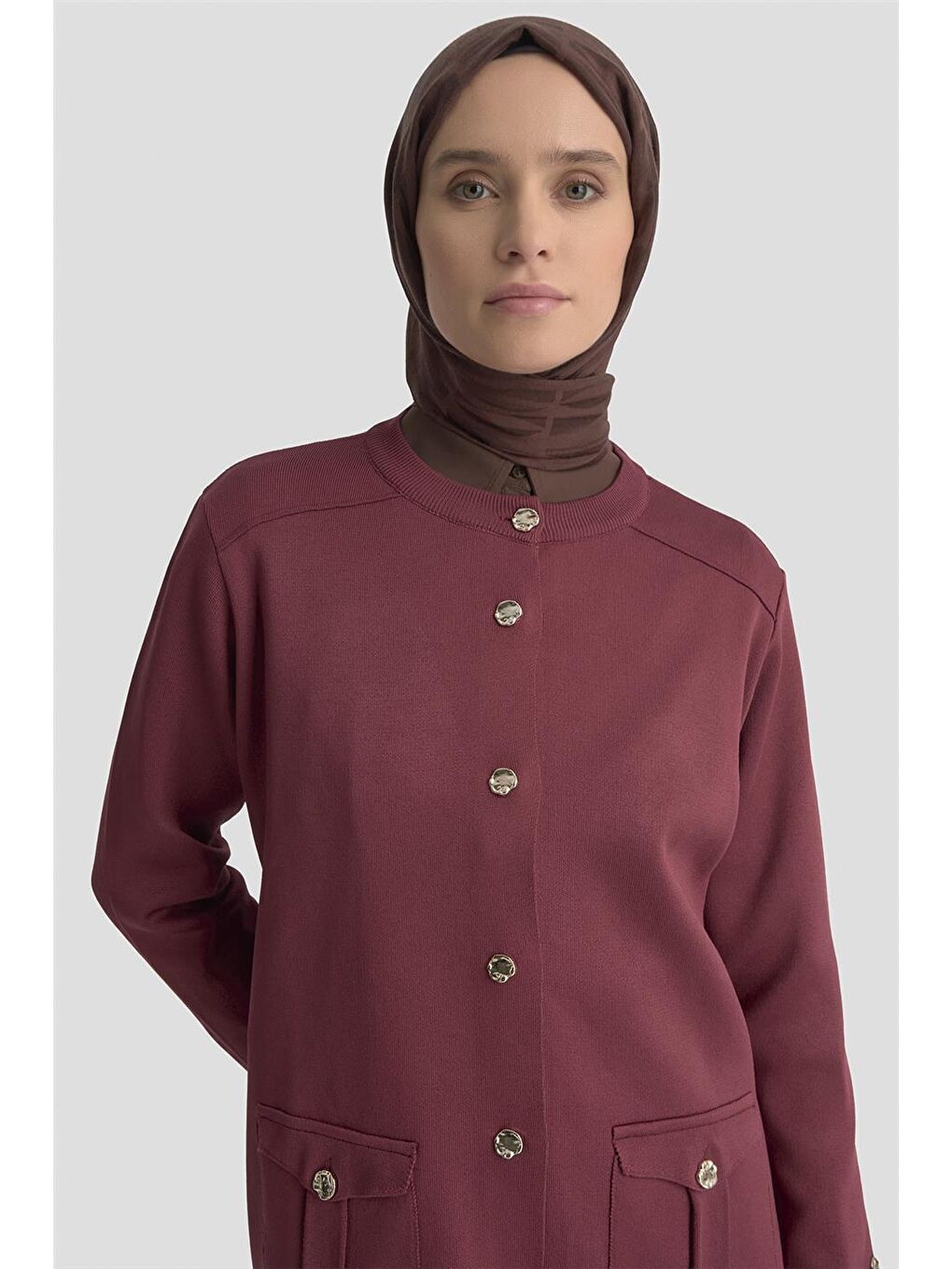 Cepli Triko Hırka 25Ktd4120 Bordo-2