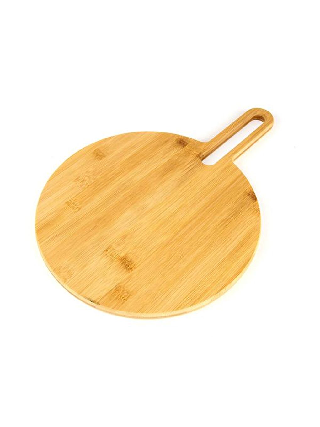 Bambu Yuvarlak Kesim Tahtası - Kahverengi - 40x28 cm-2