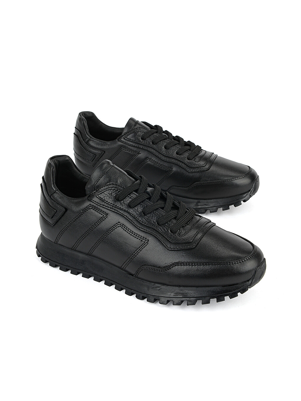 Erkek Hakiki Deri Sneaker 1631026z113 Siyah-1