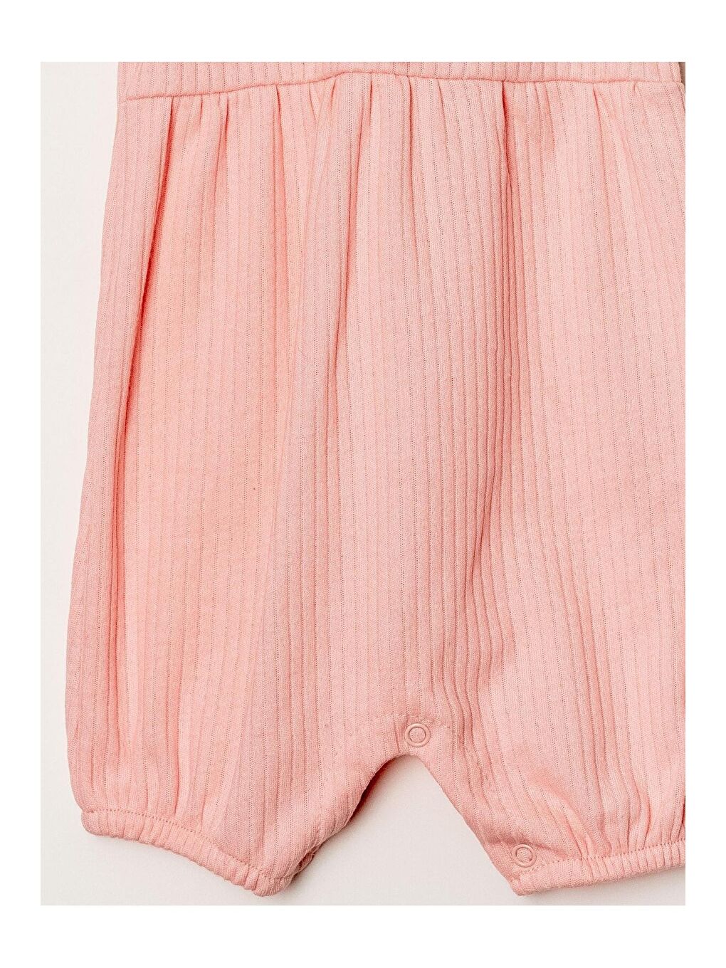 Pembe Organik Tatlı Yenidoğan Fır Fır Yaka Detalı Çıt Çıt Kapatmalı Esnek Kız Bebek Tulumu-2