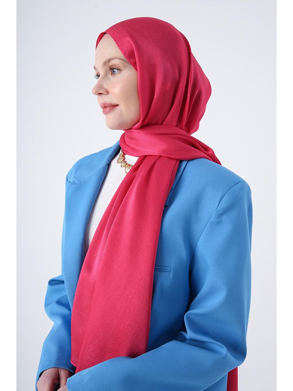 Pembe Düz Janjan Şal-1