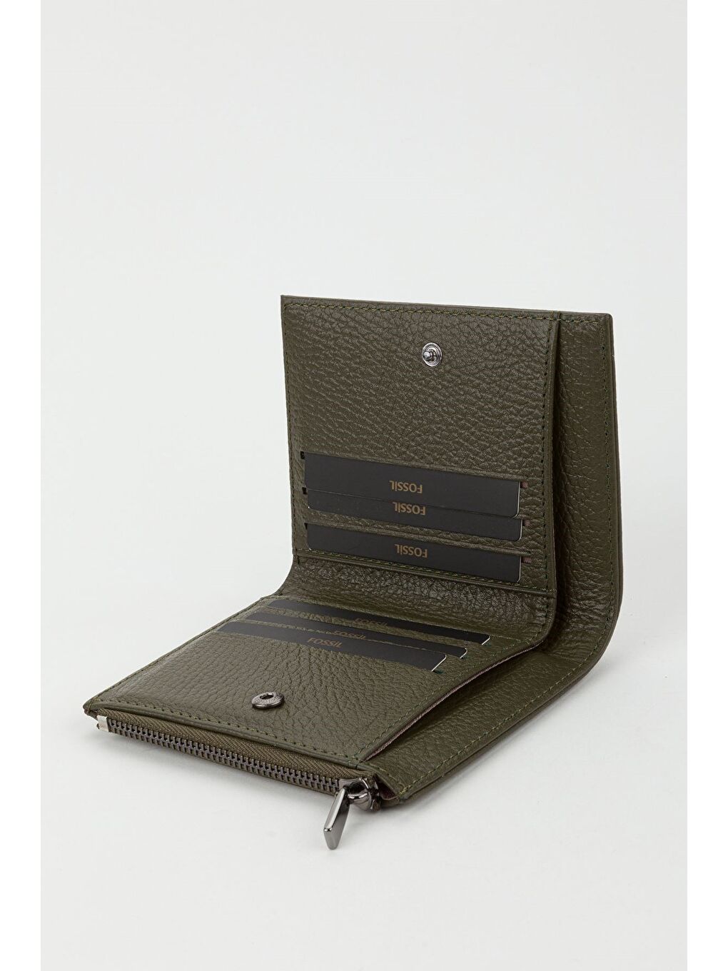 Yeşil Kutulu Hakiki Deri Kırmızı Kadın El Portföyü Kartlık Cüzdan-4