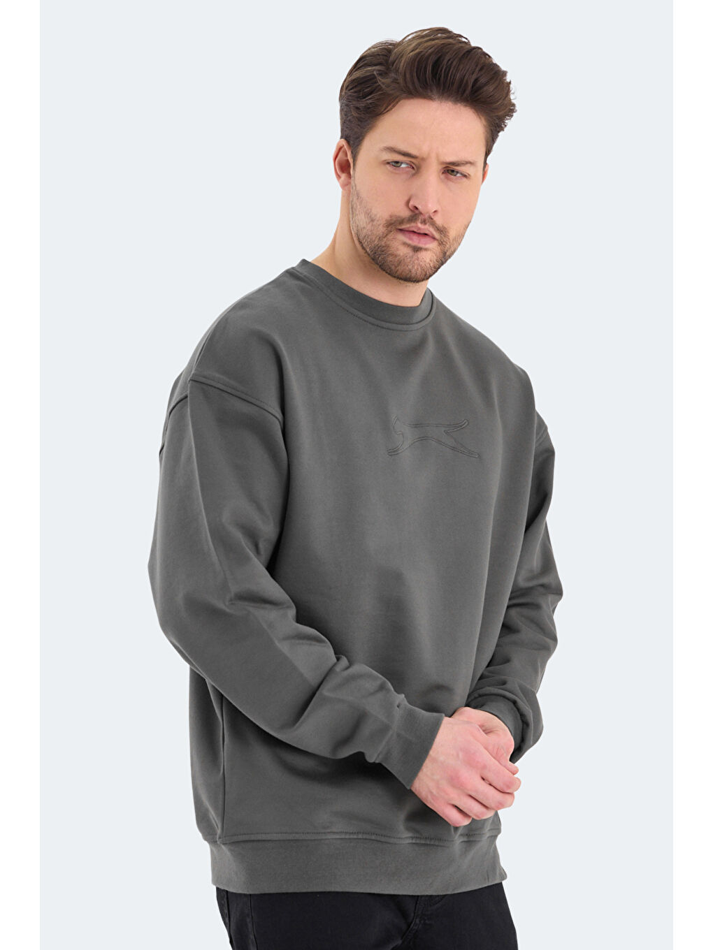 SLAZENGER VADIK OVERSIZE Erkek Sweatshirt Haki - 3