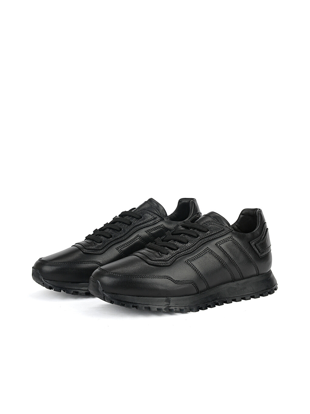 Erkek Hakiki Deri Sneaker 1631026z113 Siyah-4