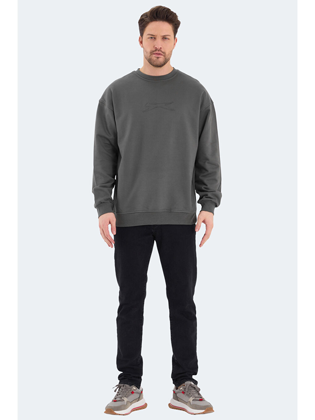 SLAZENGER VADIK OVERSIZE Erkek Sweatshirt Haki - 6