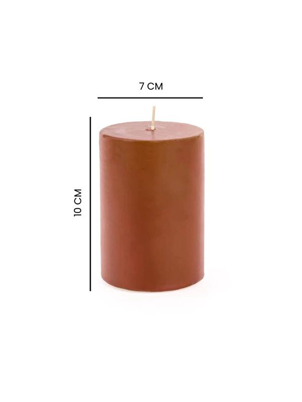 Otantik Baton Mum - Sütlü Kahverengi - 7x10 cm-4