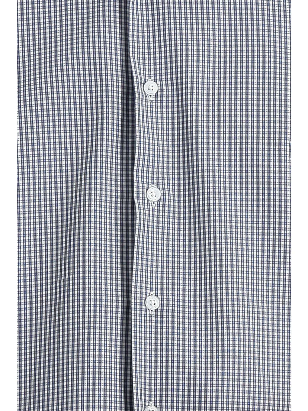 Lacivert Uzun Kol Slim Fit Dar Kesim Ekose Pamuklu Kolay Ütülenebilir Gömlek-2