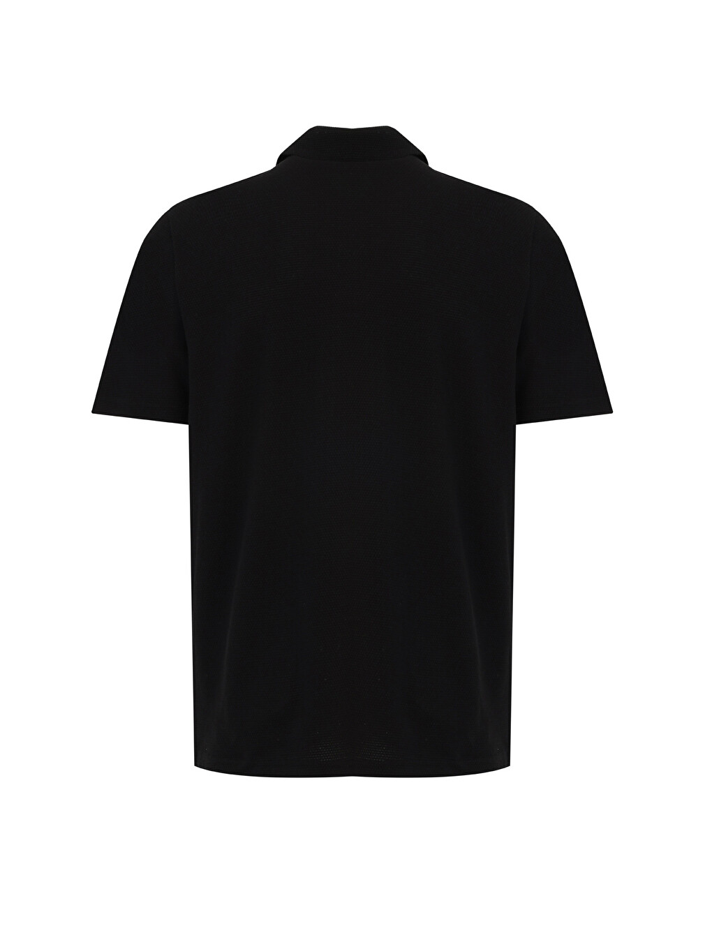 Siyah Erkek Polo Yaka Kısa Kol T-Shirt-1