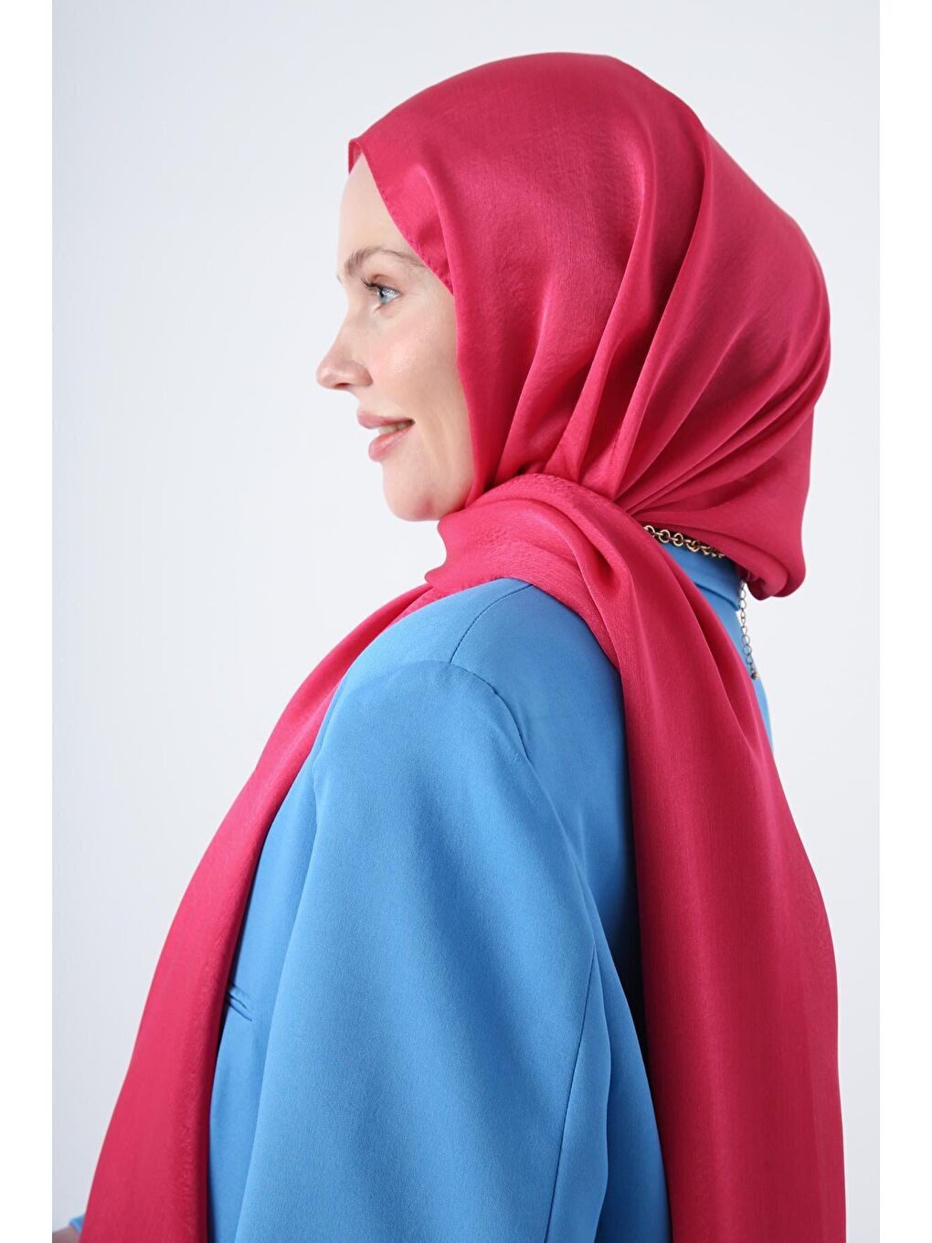 Pembe Düz Janjan Şal-2