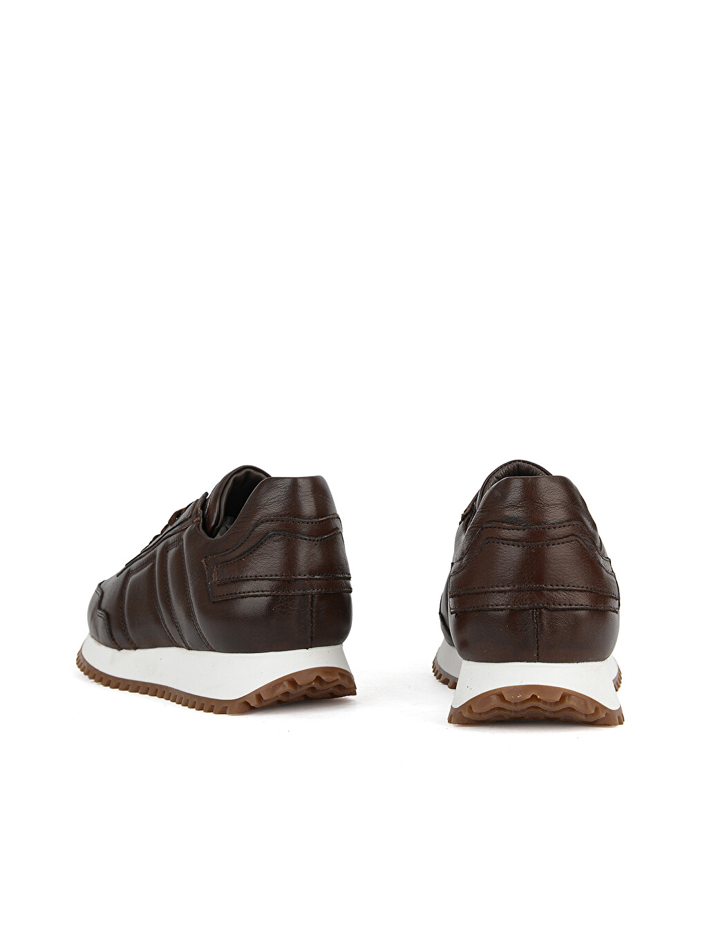 Kahverengi Erkek Hakiki Deri Sneaker 1631026z113 Kahve-2