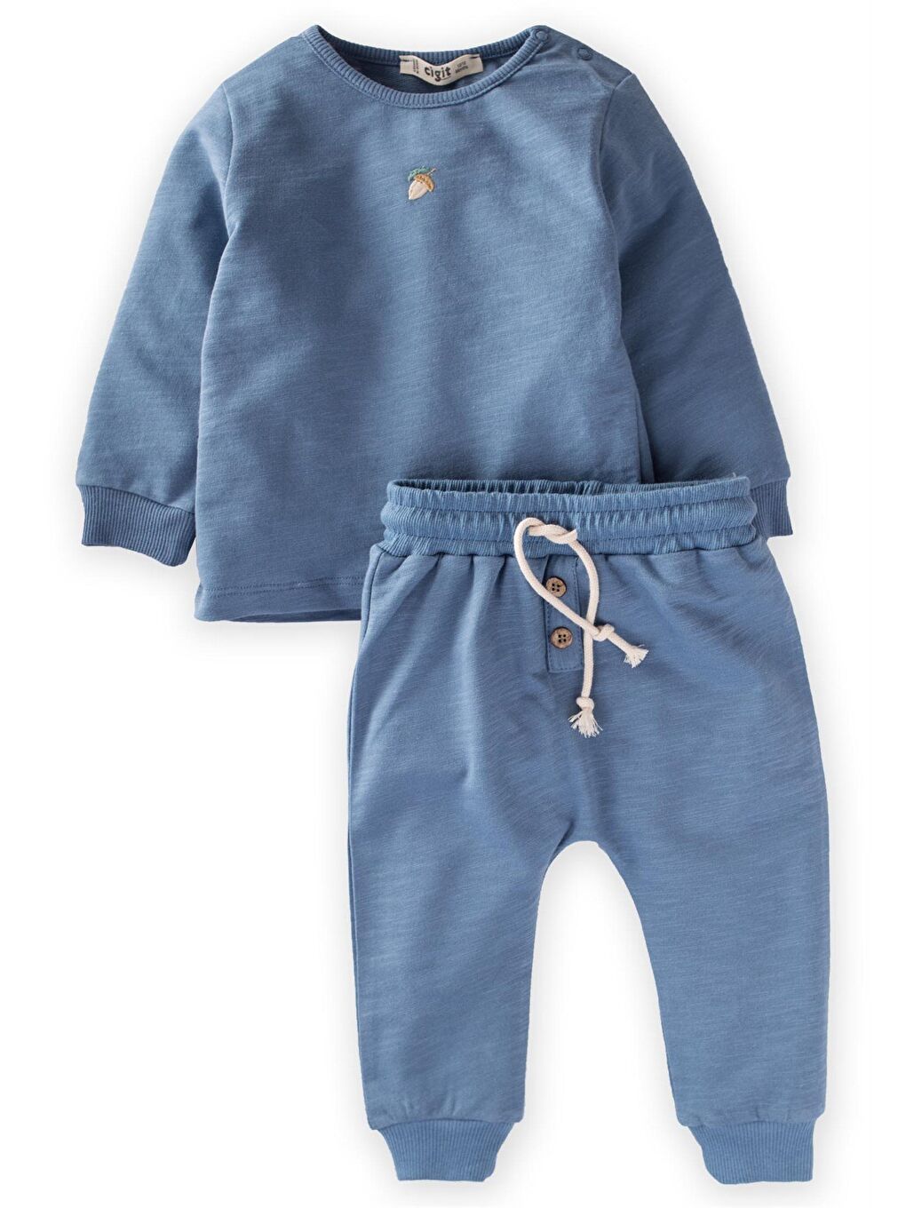 İndigo Kız Çocuk Nakışlı Takım