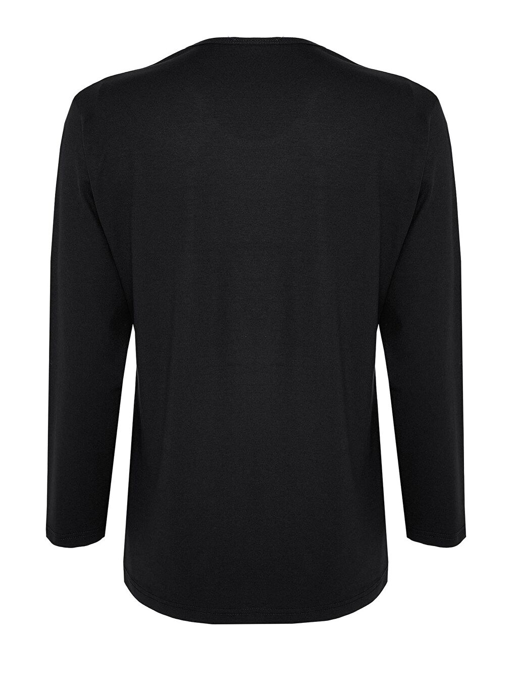 Nakış Detaylı Penye Bluz 25Yd9015 Siyah-1