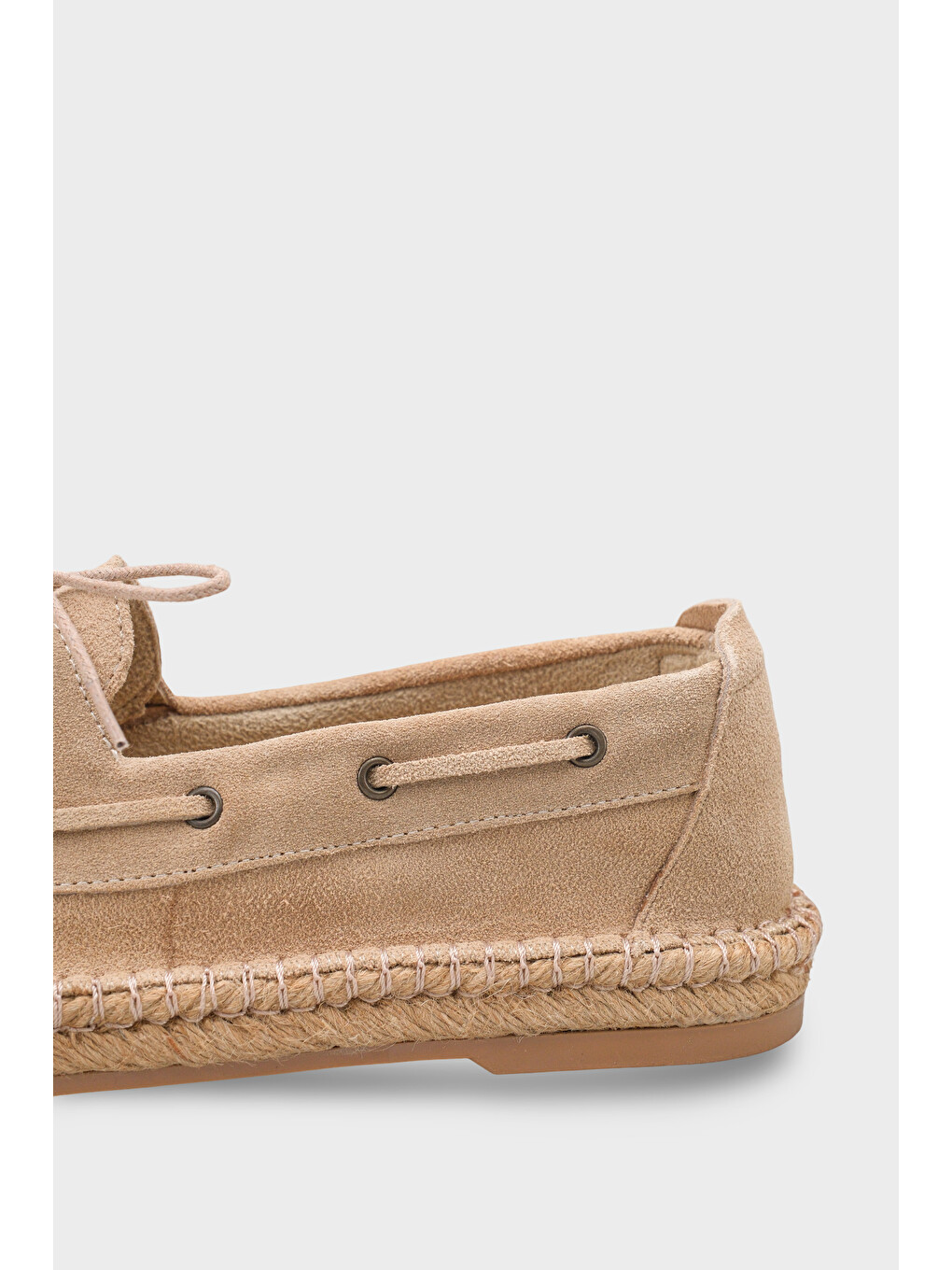 Bej Drake Hakiki Deri Süet Espadril Tabanlı Erkek Ayakkabı-5