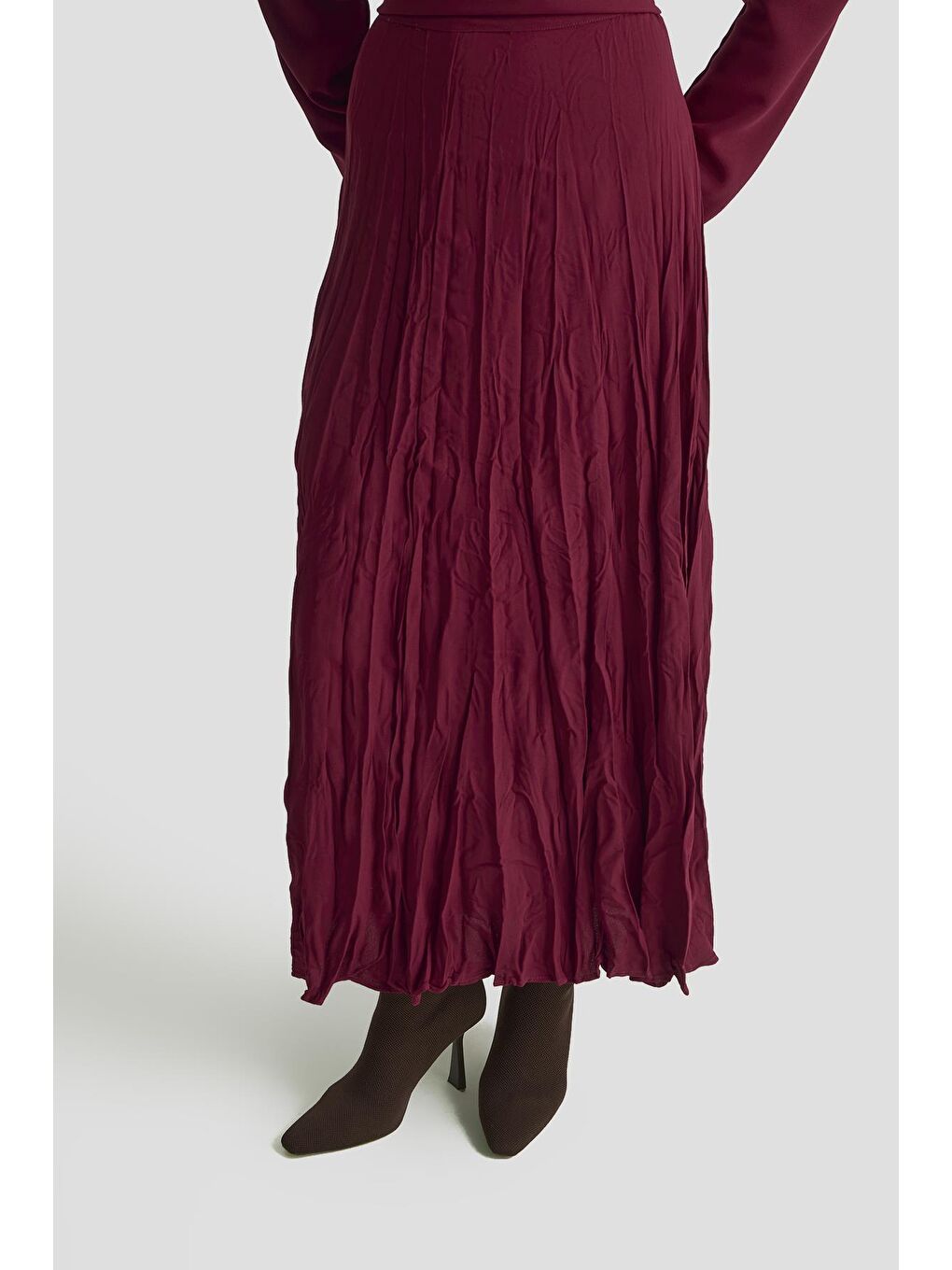 Kırışık Efektli Takım 25Kd1019 Bordo-4