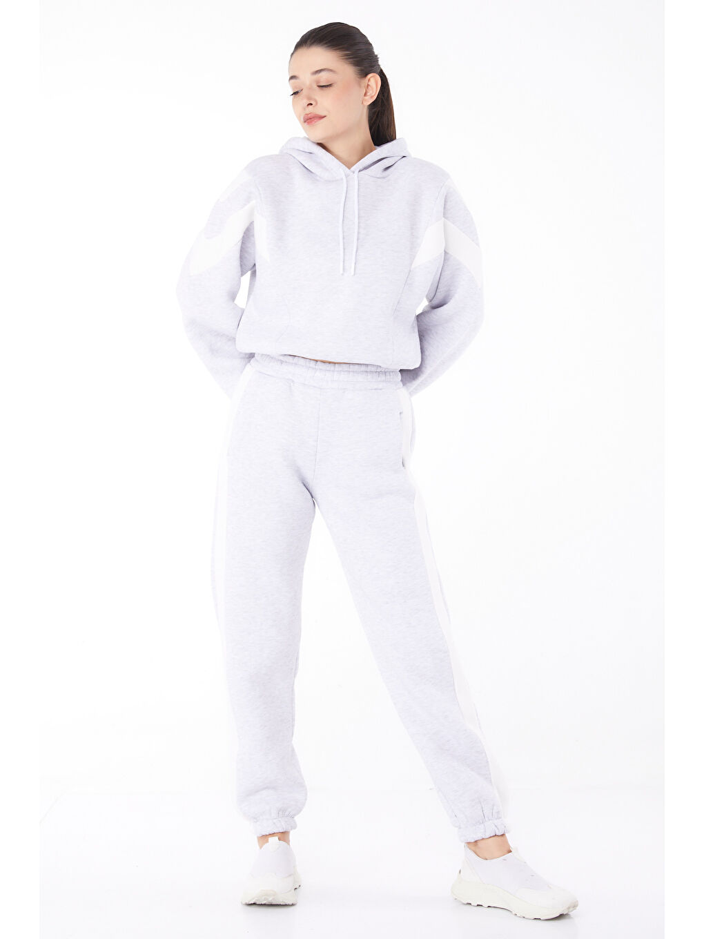 Garnili İkili Takım Gri - 26184-1