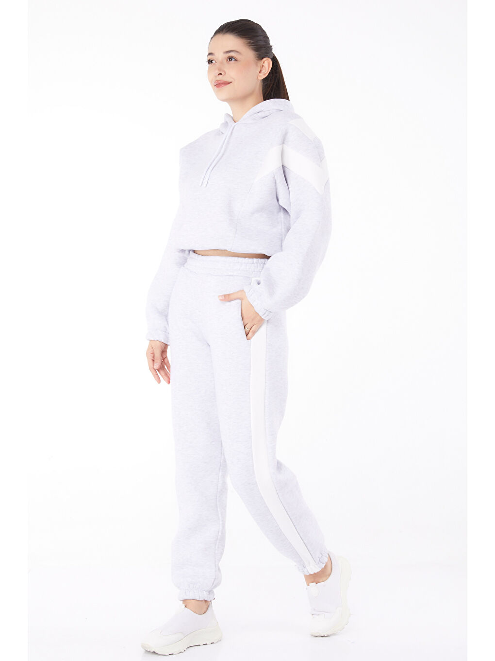 Garnili İkili Takım Gri - 26184-2