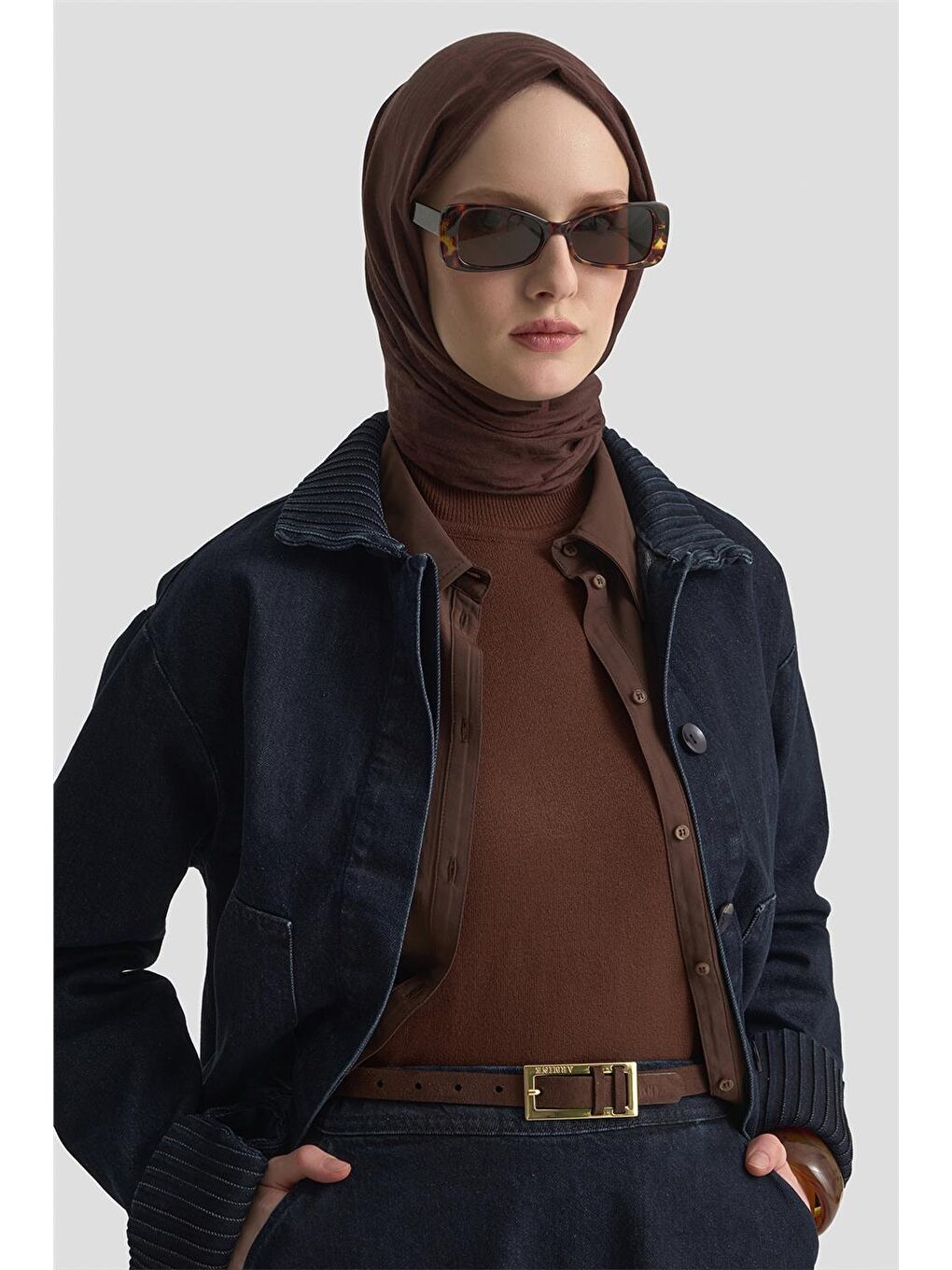 Nervürlü Denim Takım 25Kd1012 Lacivert-2