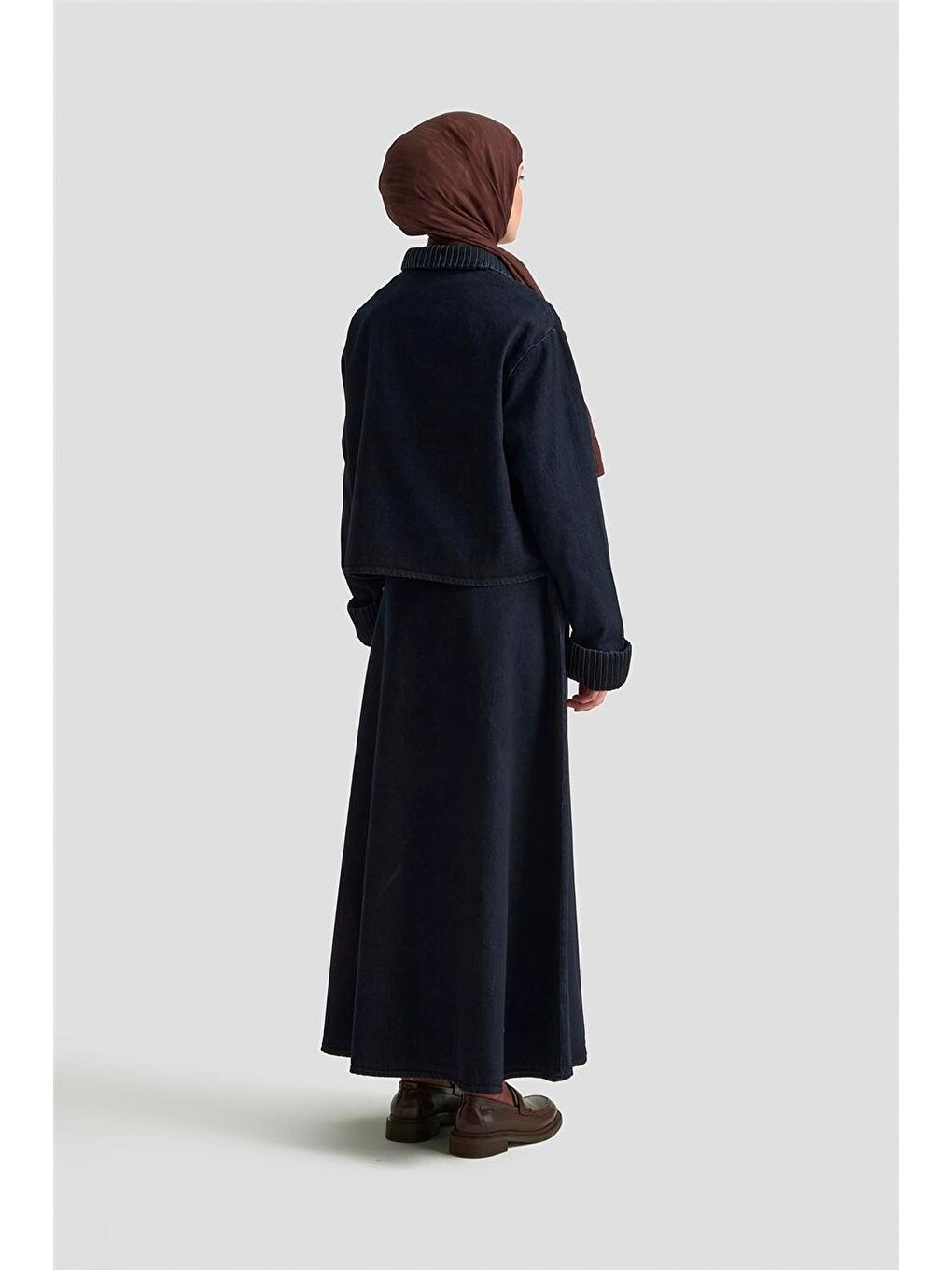 Nervürlü Denim Takım 25Kd1012 Lacivert-4