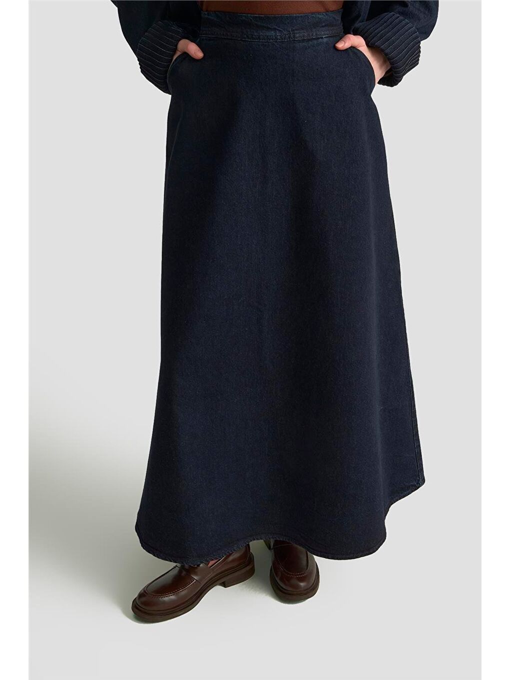 Nervürlü Denim Takım 25Kd1012 Lacivert-5