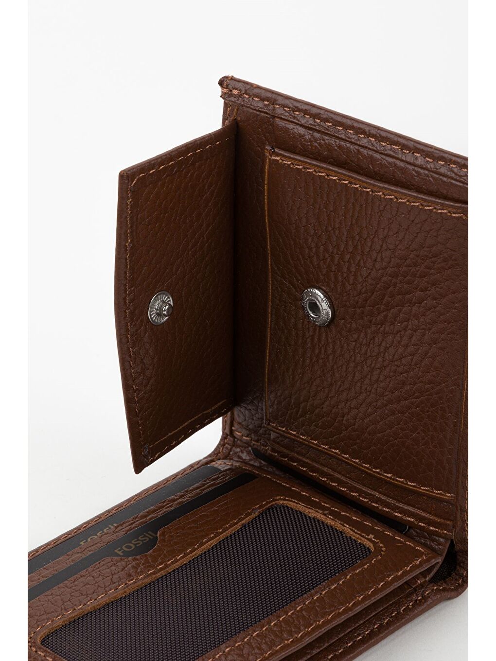 Kutulu Hakiki Deri Yatay Kahverengi Küçük Boy Erkek El Portföyü Cüzdan-4