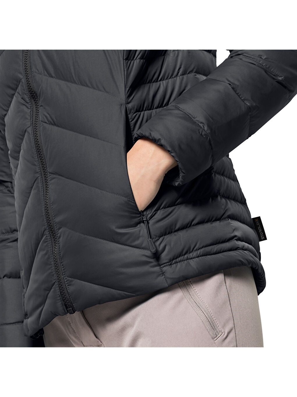 Siyah Tundra Down Kadın Outdoor Mont-4