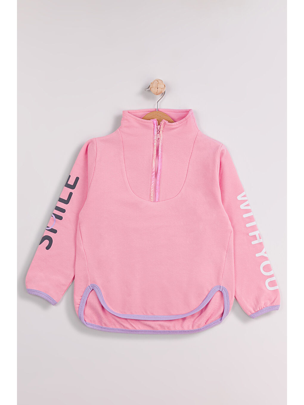 MİSSTUFFY Pembe Kız Çocuk 2'li Paket Basic Sweatshirt - 2