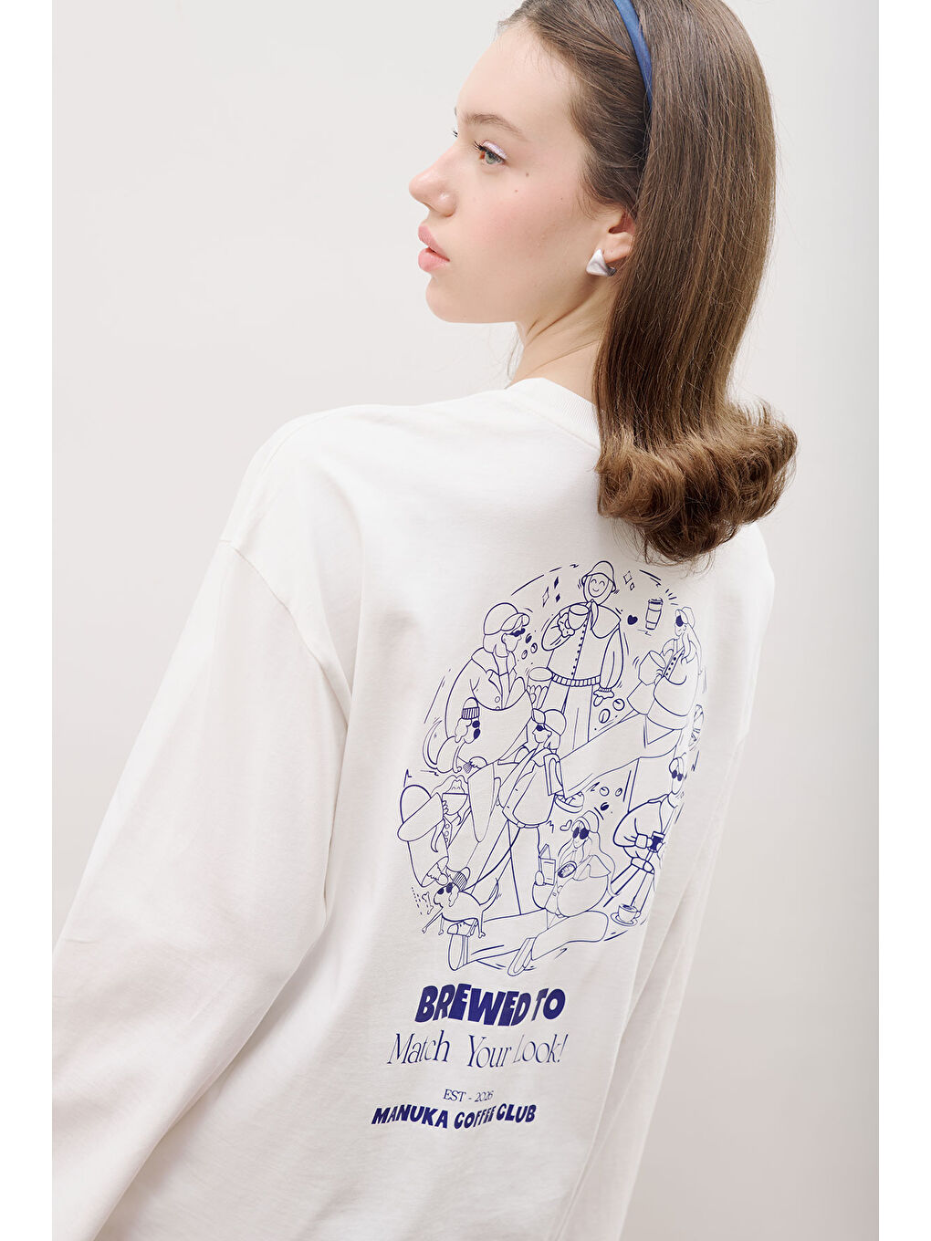 Coffee Club Tshırt Ekru-2