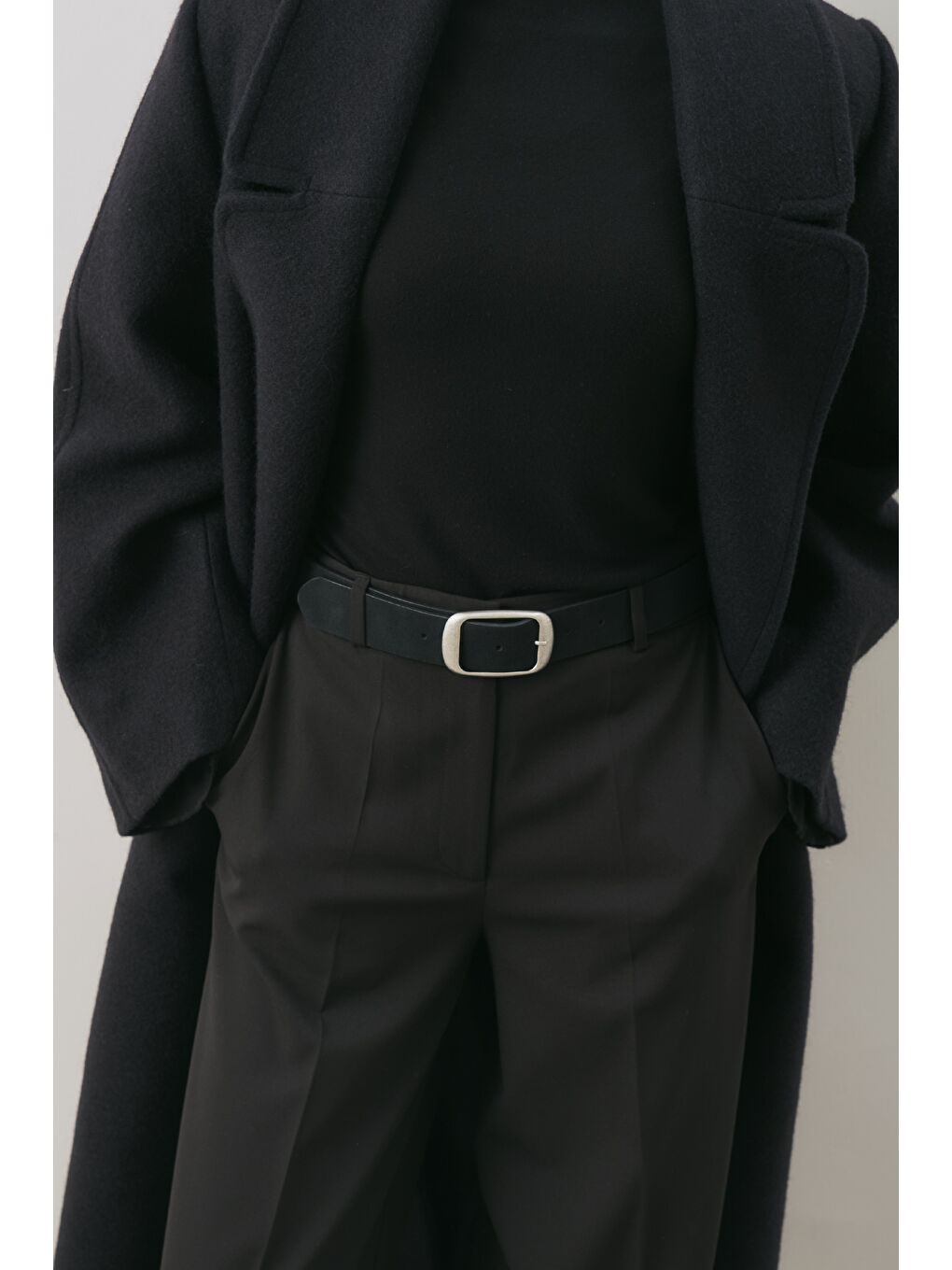 Süet Görünümlü Tokalı Kemer Siyah-1