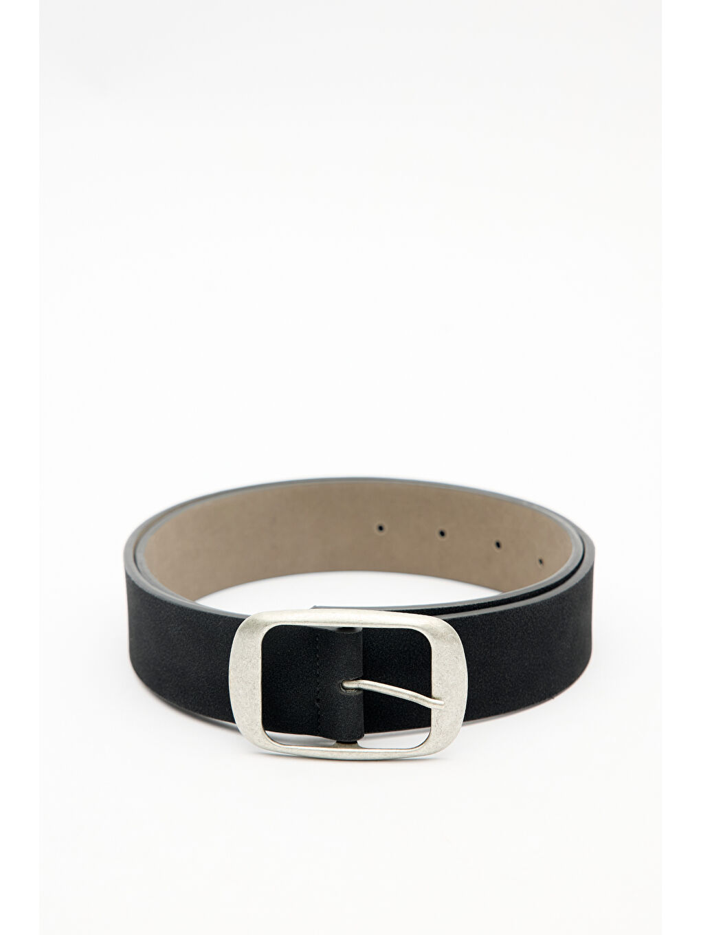 Süet Görünümlü Tokalı Kemer Siyah-4