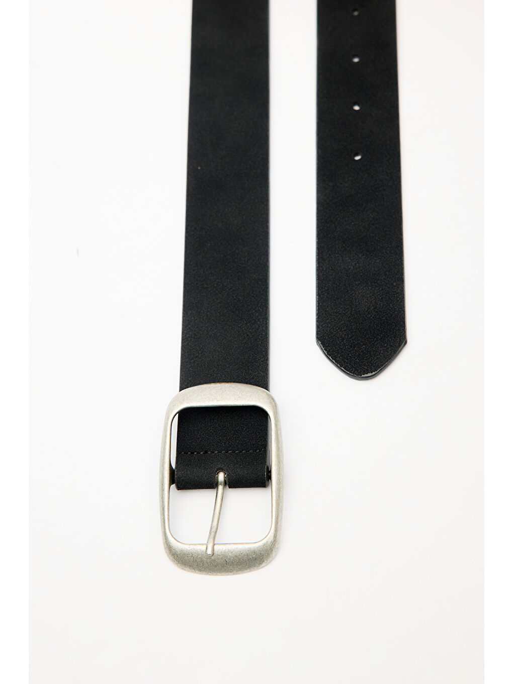 Süet Görünümlü Tokalı Kemer Siyah-5