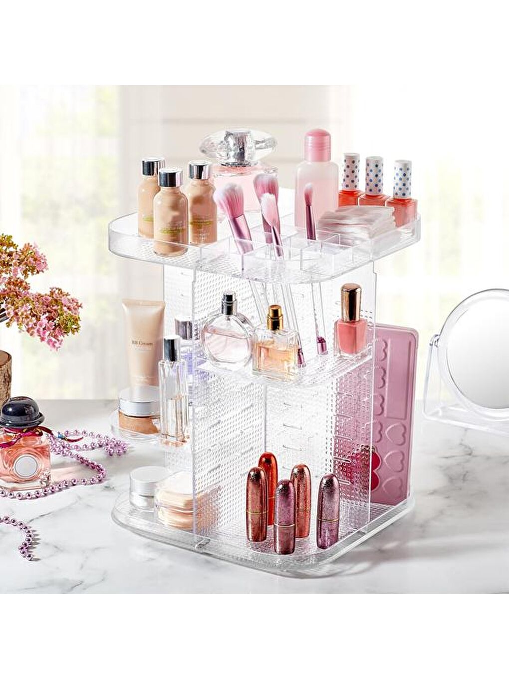 360 °C Dönebilen Makyaj Organizeri