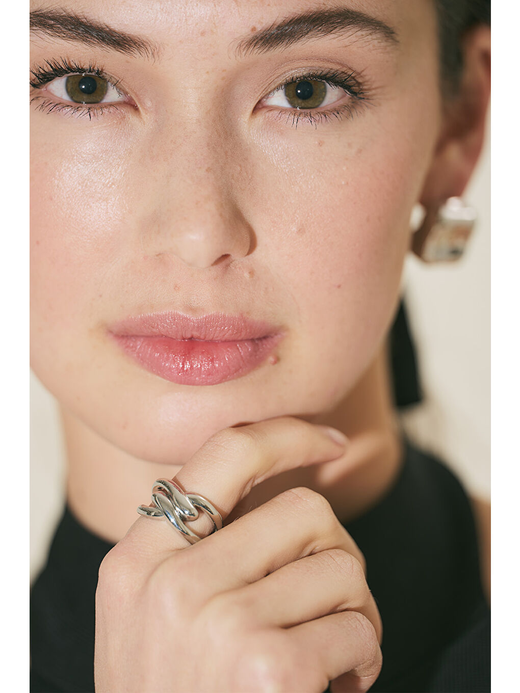 Gri Hola Yüzük Gümüş