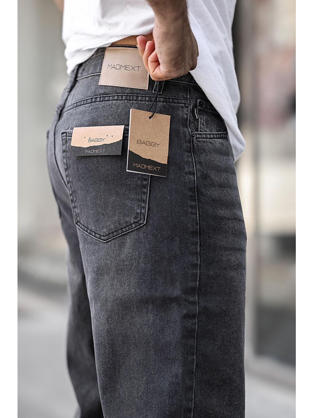 Madmext Füme Erkek Yıkamalı Baggy Jean 7216 - 3