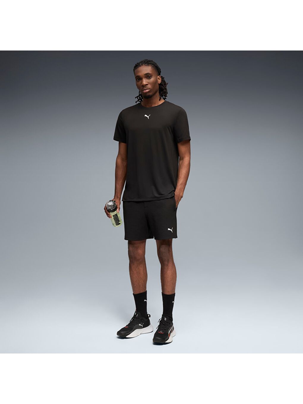 Siyah CLOUDSPUN Branded Erkek Tişört-1