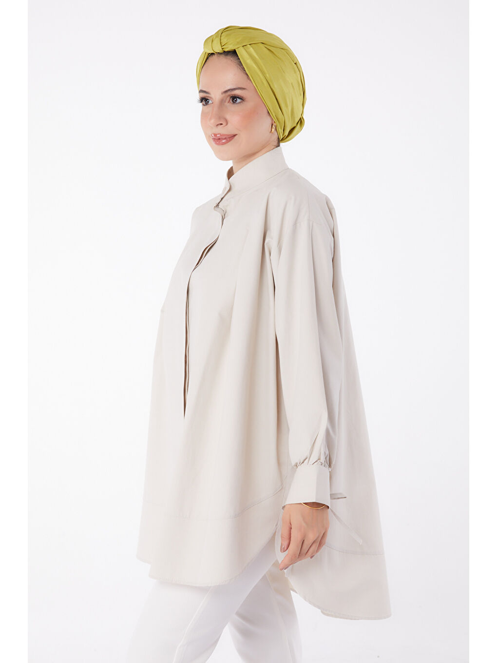 Bej Kol Biyeli Tunik Tas - 26068-3